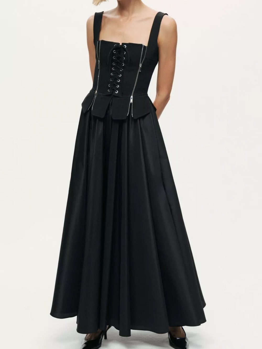 Nocturne Laced Corset Maxi Dress
